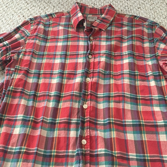 J.Crew men’s large button down summer plaid - Picture 4 of 5